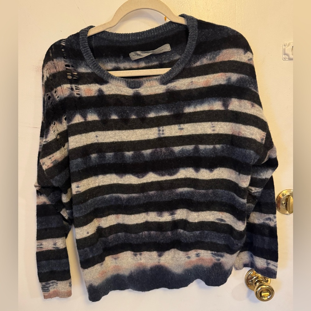Raquel Allegra Tie-Dye Distressed Sweater